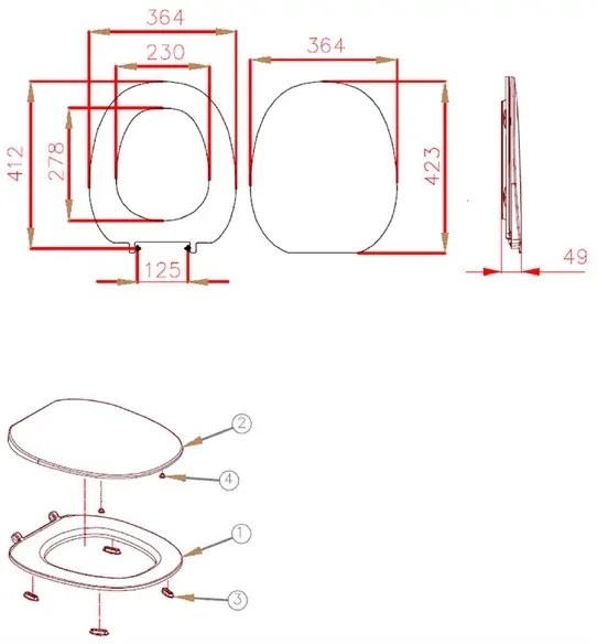 Set vas wc suspendat cu capac softclose Rak Ceramics Morning Rimless