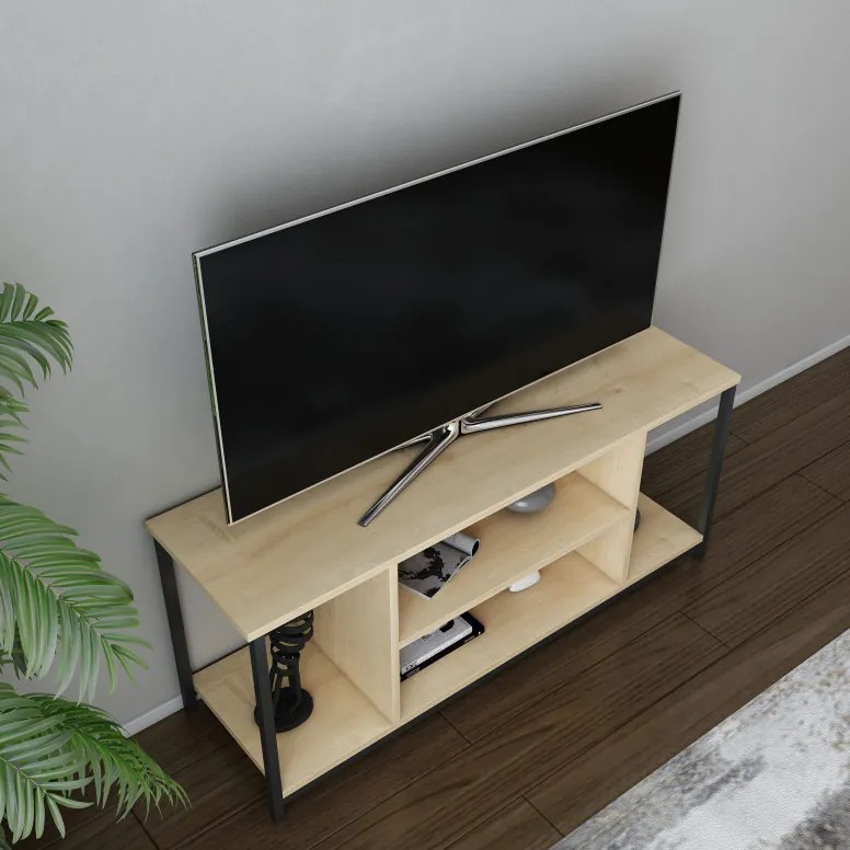 Comoda TV Rinaldo - Negru, Oak