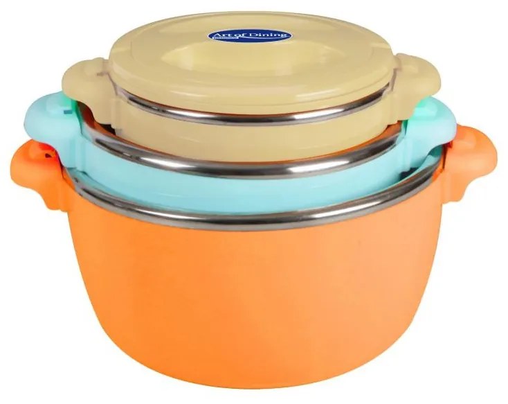 SET 3CASEROLE TERMICE 2+4+6L,BELLY ORANG