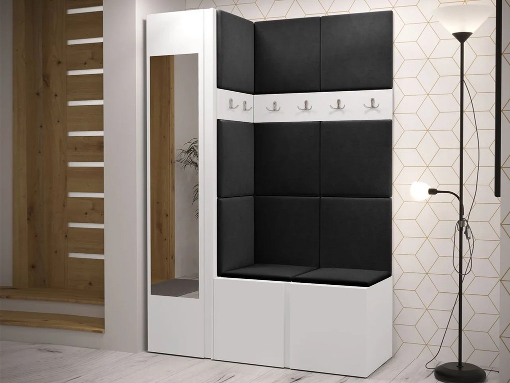 Mobilier hol Tovenaz X (Gri închis) (cu oglindă). 1104771