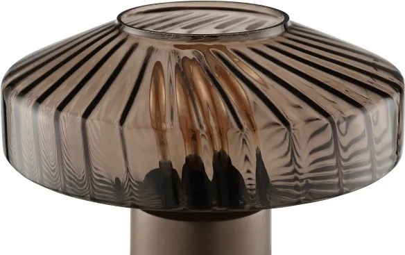 Brilliant - Lampă de masă LYN 1xE27/20W/230V maro/maro fumuriu