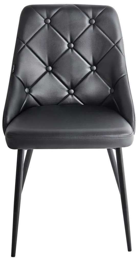Set 2 buc. scaune pentru sufragerie Valero (negru). 1009943