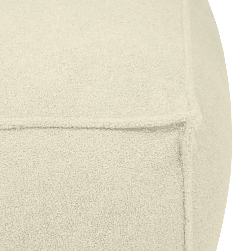 Fotoliu bean bag crem cu tapițerie din țesătură bouclé Mass Corner 125 Left – SLOWDOWN