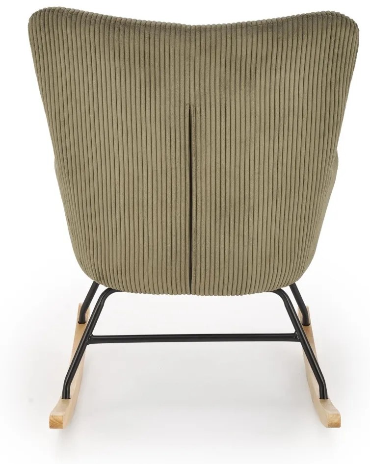 Fotoliu tip balansoar Belmiro velvet olive H92 cm