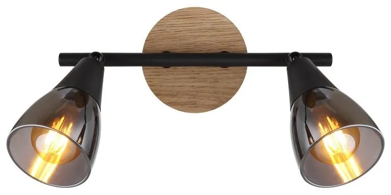 Aplica 2L design modern Mubby negru, maro