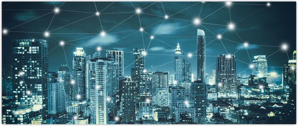 Tablou - Metropolă stălucitoare (120x50 cm)