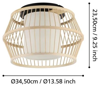 Plafonieră Eglo 390232 MONTERROSO 1xE27/40W/230V maro