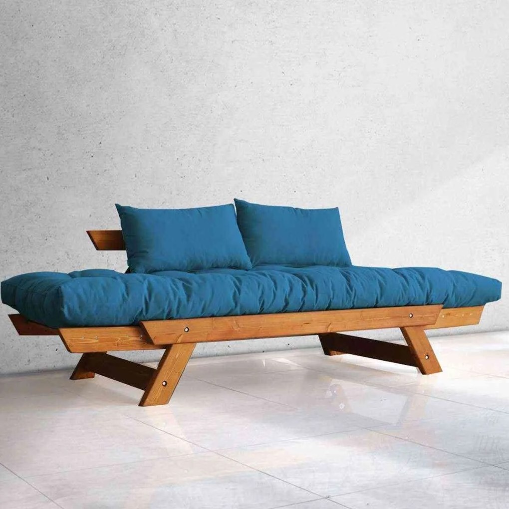 Canapea Extensibila din Lemn Adalar Albastru,180x85x75