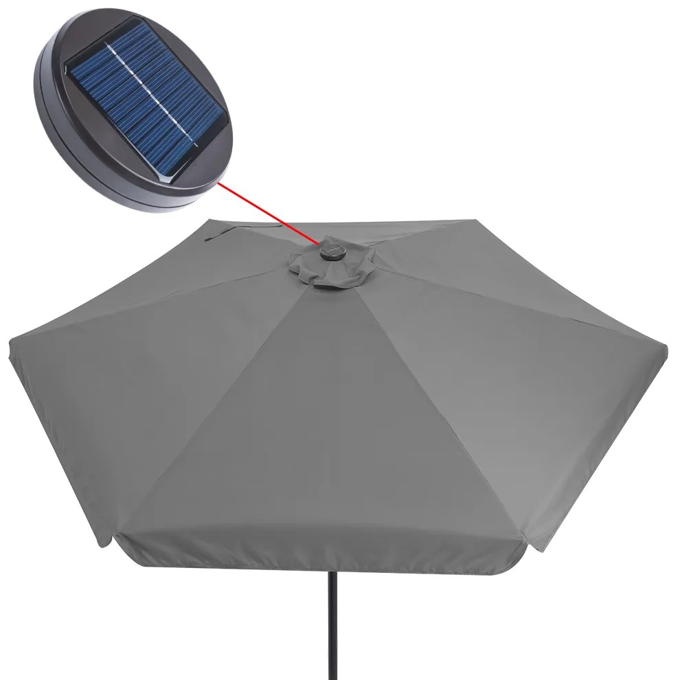 Deuba Umbrela de soare LED Atena Ø330cm - antracit
