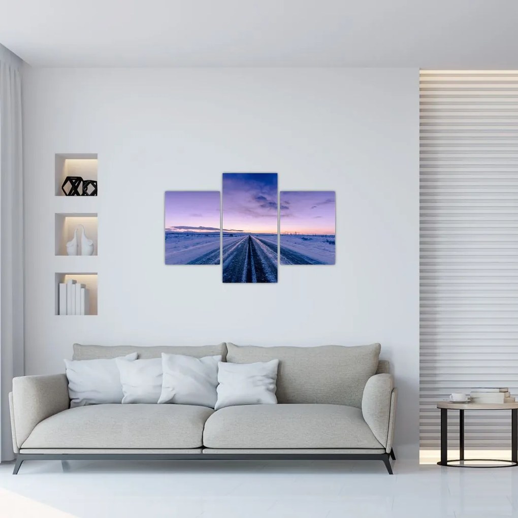 Tablou - autostrada iarna (90x60 cm)