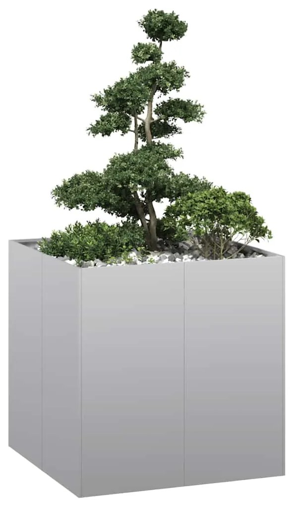 vidaXL Jardinieră 80x80x80 cm oțel galvanizat