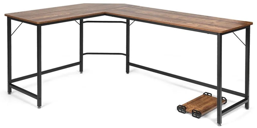 Birou de colț, maro