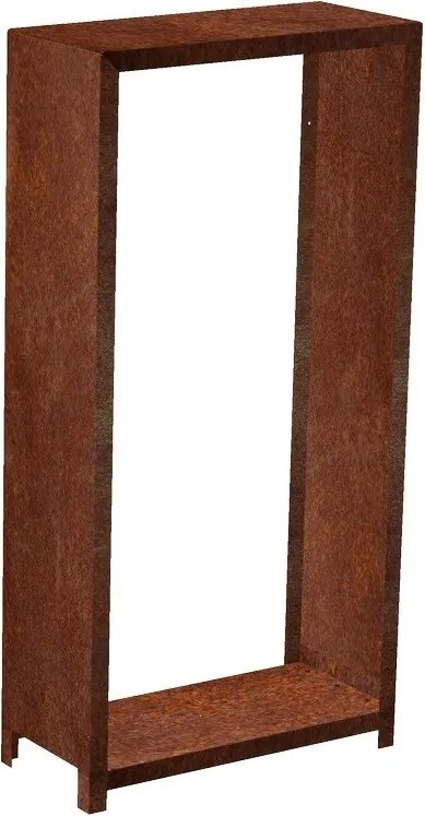 Magazie de lemne Stora pentru grădină 180 x 90 x 40 cm, corten CORGARDEN 1034