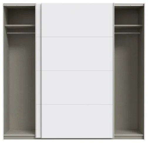 Dulap cu oglindă KARO, 220 x 210 cm, alb