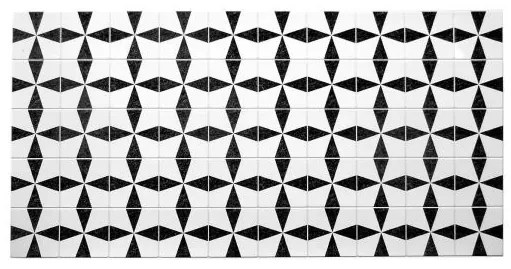 Panou decorativ, PVC, model marmura, abstract, alb si negru, 96x48.5cm