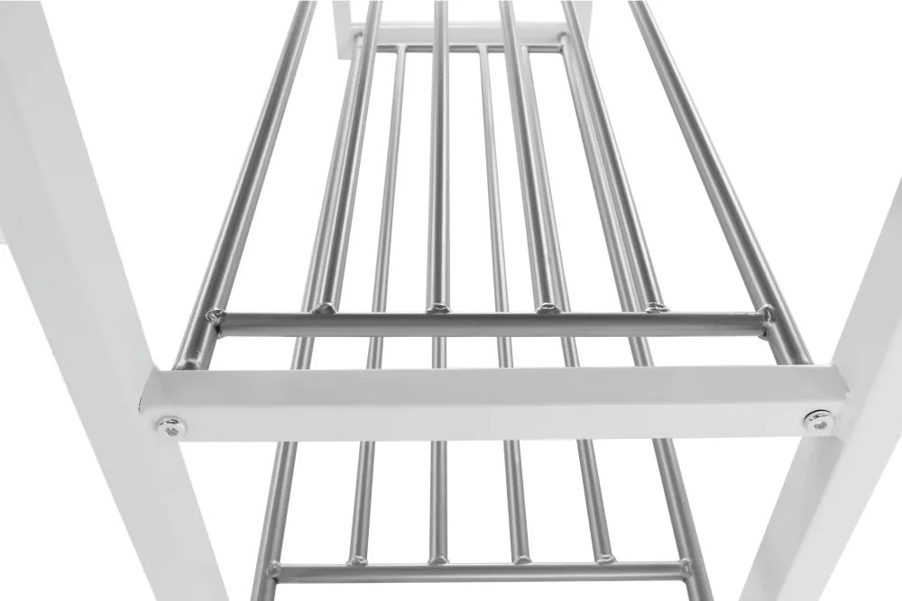 Bancă cu rafturi pantofi, gri/alb, LANGELLA NEW