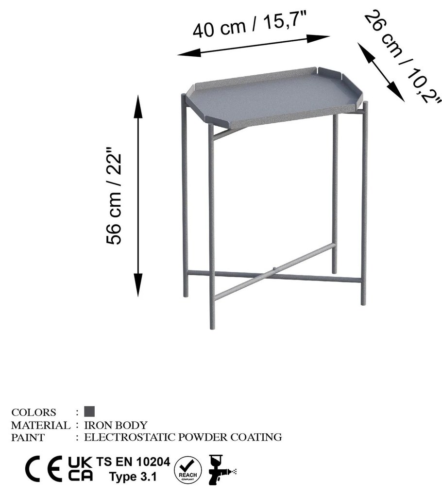 Măsuță de cafea Museli 9 (gri) . 1093288