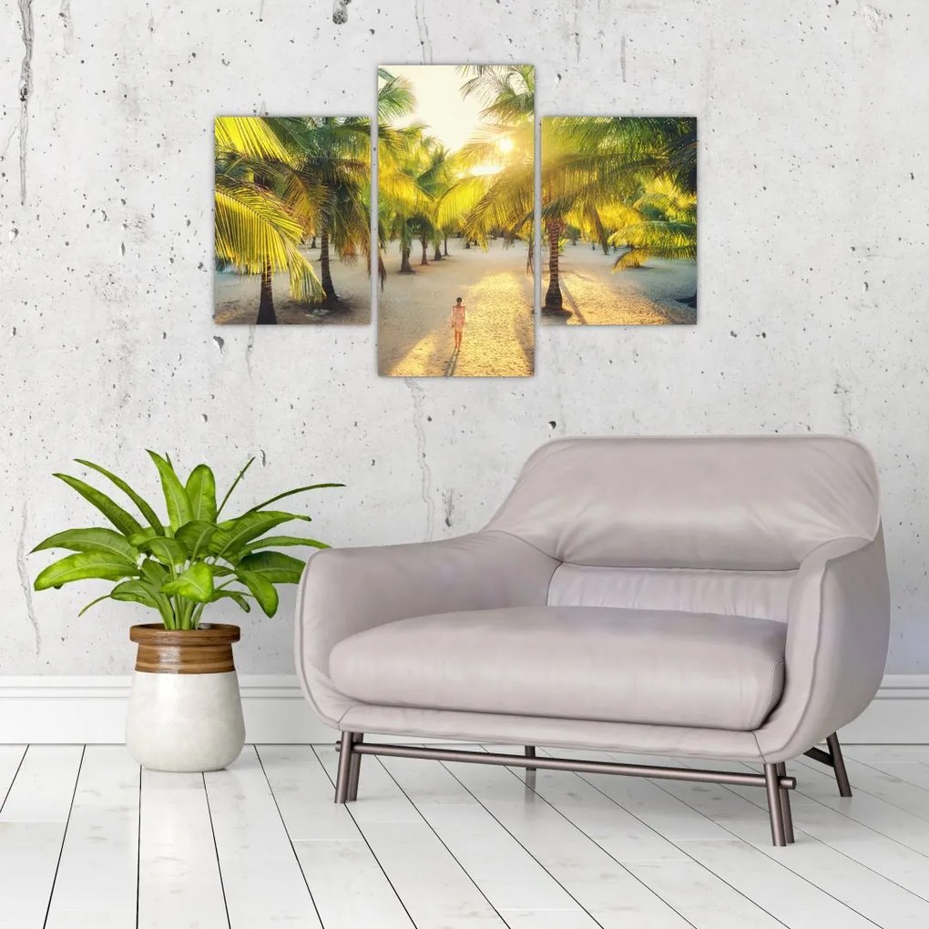 Tablou - Femeie între palmieri (90x60 cm)