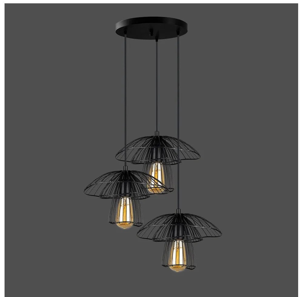 Lustră Squid Lighting Root, înălțime 117 cm, negru