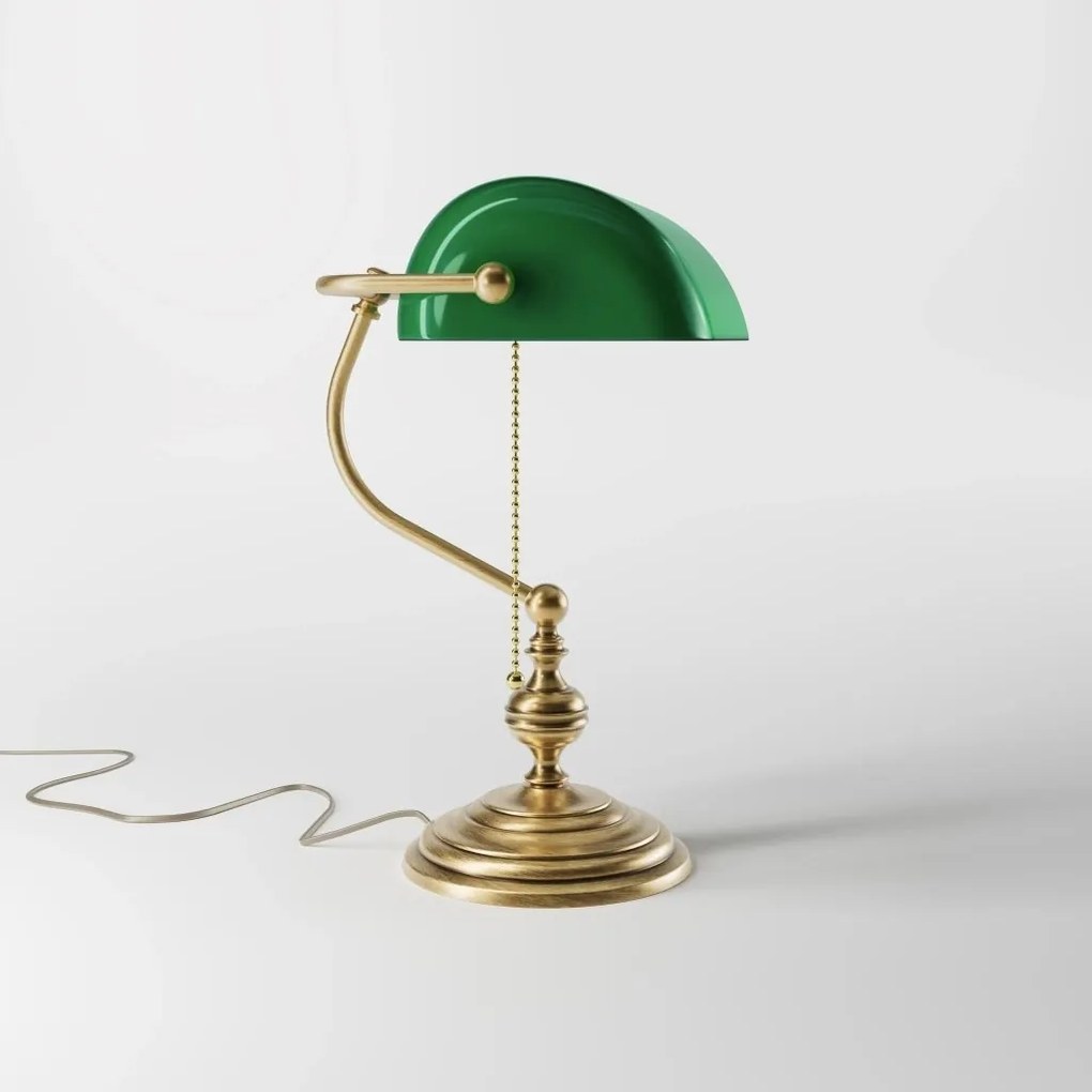 Lampa de birou din alama design clasic Banker