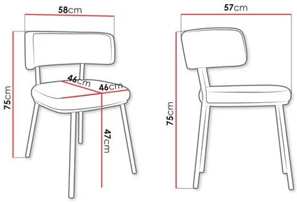 Scaun sufragerie Sorossa (smaragd + Negru) . 1103516