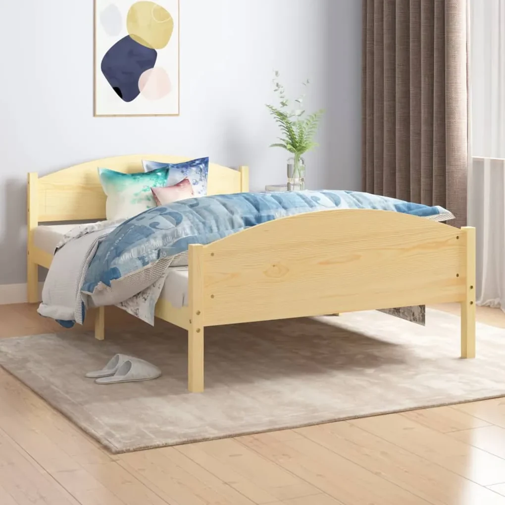 322028 vidaXL Cadru de pat, 120x200 cm, lemn masiv de pin