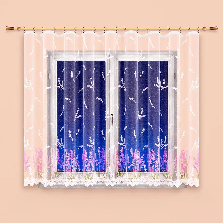 Perdea finisată din jacard MARIANA VIOLET 350 x 160 cm