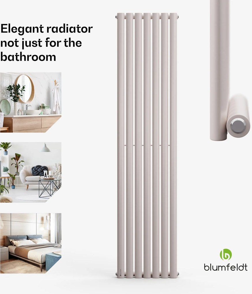 Blumfeldt Tallheo, 41 x 180, radiator, radiator de baie, radiator tubular, 691 W, apă caldă, 1/2