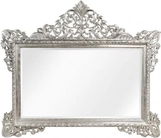 Oglinda dreptunghiulara argintie cu rama din lemn 190x155 cm Baroque Versmissen