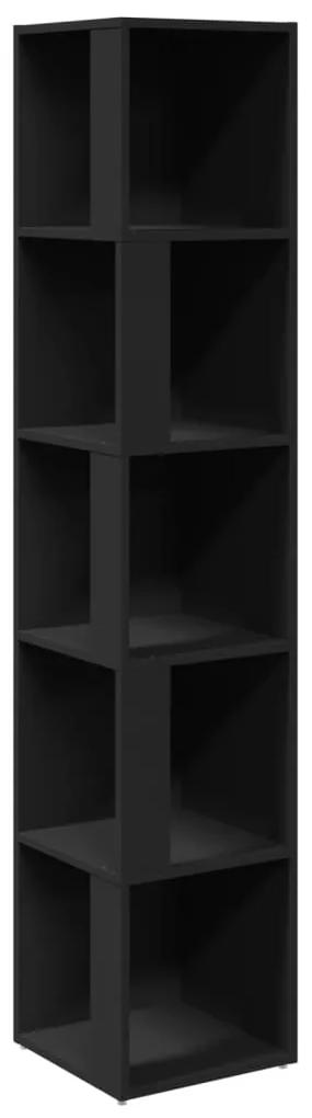 Dulap de colt, negru, 33x33x164,5 cm, PAL 5 cm, Negru, 33 x 33 x 164, 1