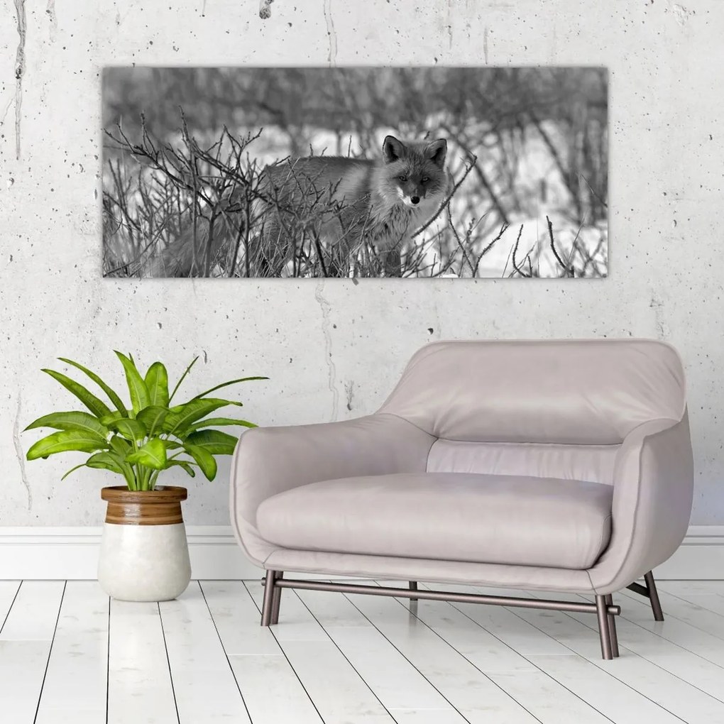 Tablou - Vulpe în timpul iernii (120x50 cm)