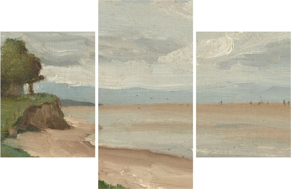 Tablou - Jean-Baptiste-Camille Corot, Beach Near Etretat, reproducere (90x60 cm)