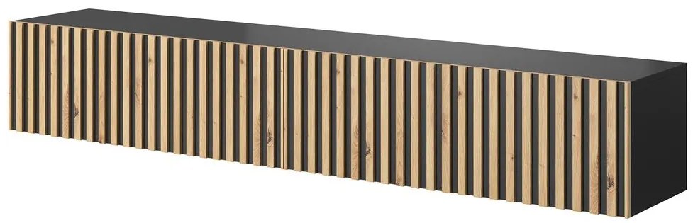 Masă TV Tenessie 175  (negru + stejar artisan). 1098790