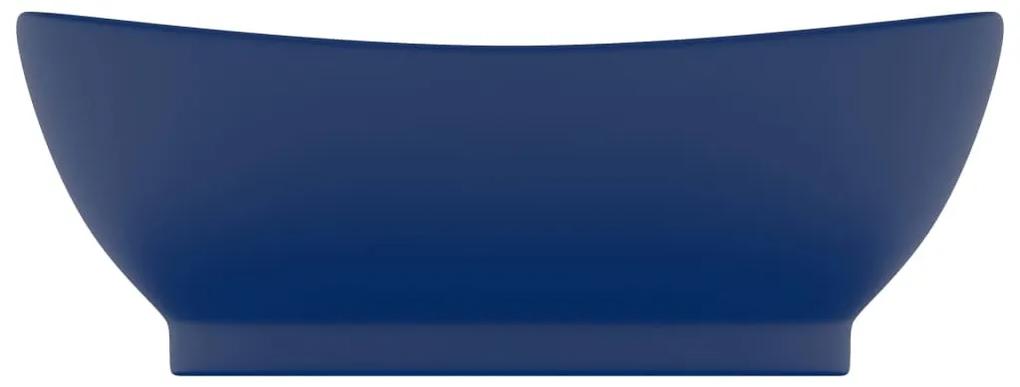 Chiuveta lux preaplin albastru mat 58,5x39 cm ceramica oval matte dark blue