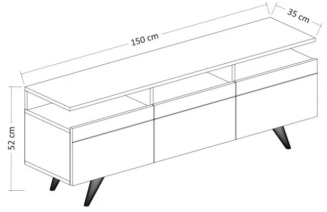 Comoda TV Berlin 150 - Antracit