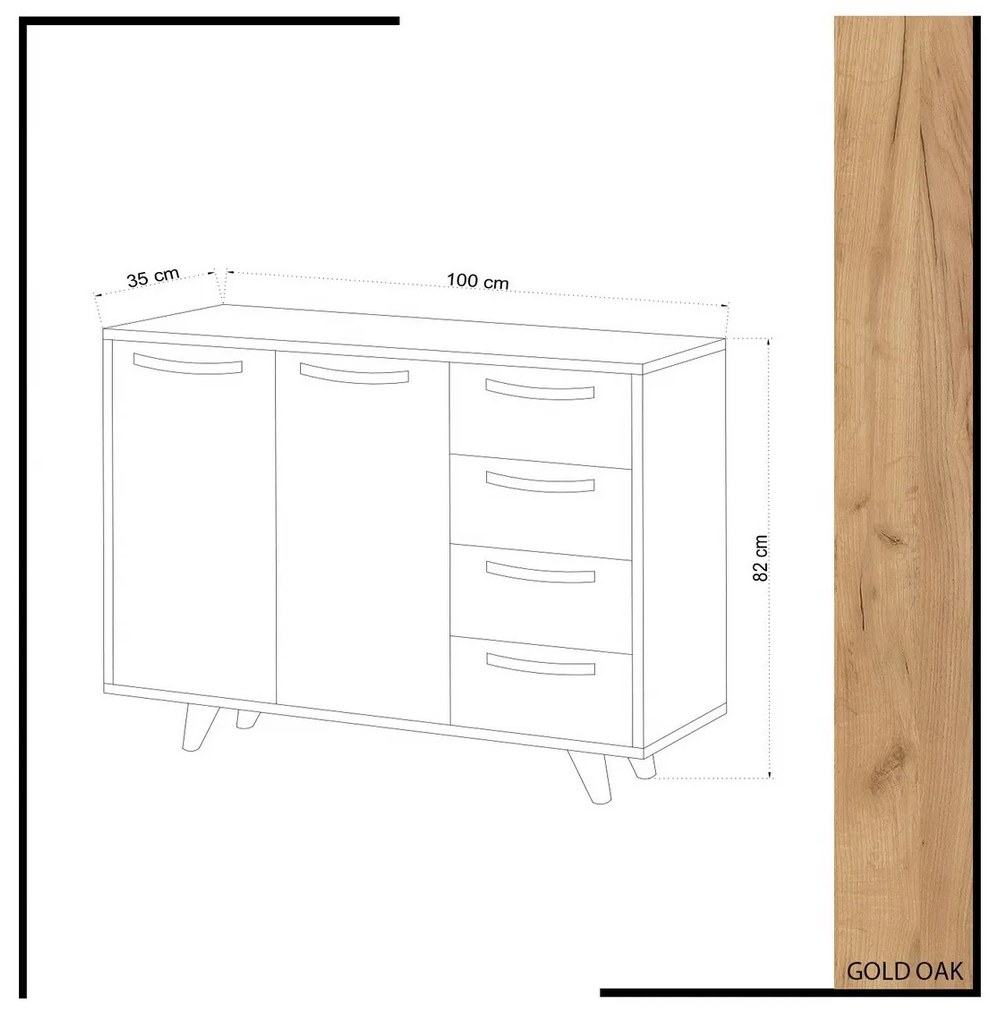 Dulap Waga Oak and White