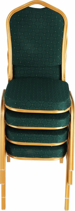 Scaun stivuitor,  verde / vopsea aurie, ZINA 3 NOU