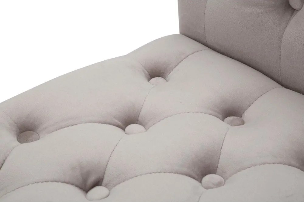 Bancă taupe cu tapițerie din catifea Paris – Mauro Ferretti