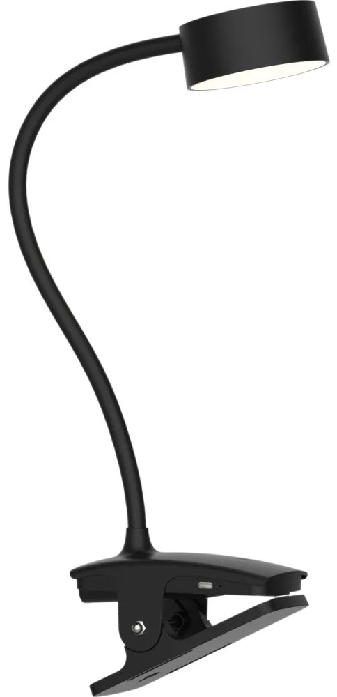 Lampă LED flexibilă dimabilă cu clemă Solight WO3001-B LED/2W/5V 3000/4000/6500K negru