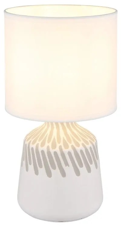 Lampa de masa ceramica alba RELA