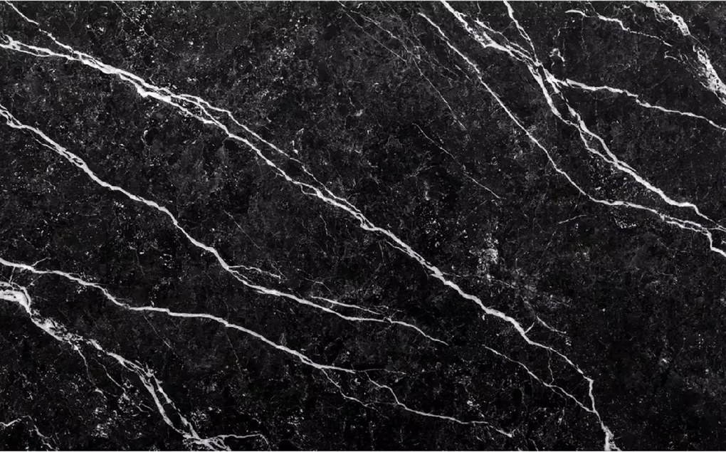 OFERTA Masă de dining neagră RAMOD 100x60 cm, decor de marmură calitatea II