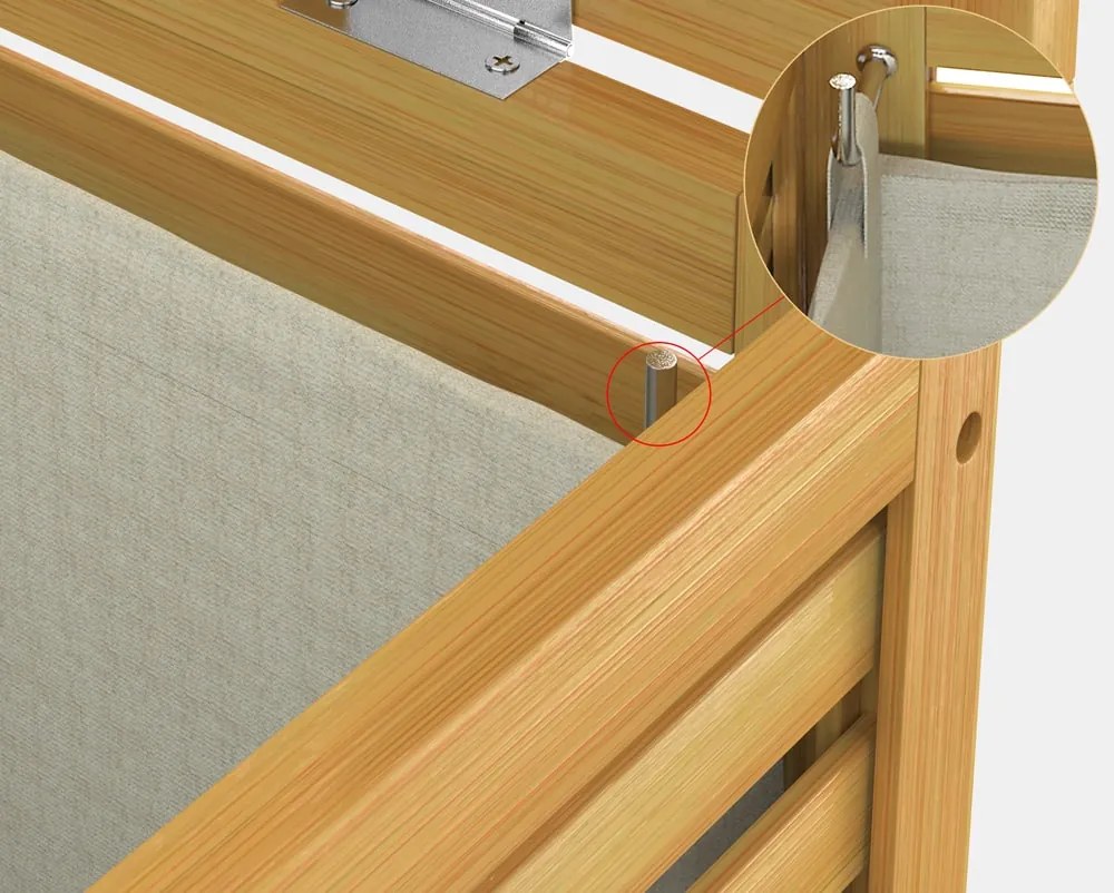 Deuba Cos de rufe din bambus - 62L