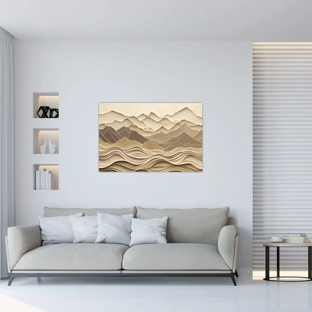 Tablou - Linii Montane 3D (90x60 cm)