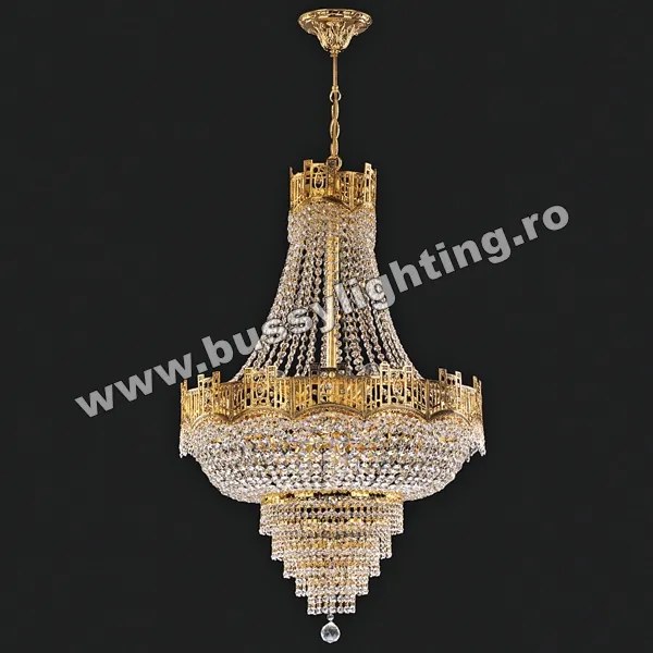 Lustra Renesans Balmo cu Diam 60 cm, Alama Masiv Gold - Bussy Lighting 0165-78-60