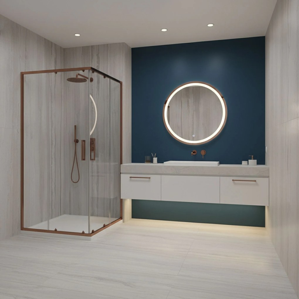 Cabina de dus Rea City 80x100 Brush Copper