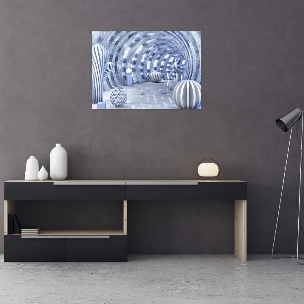 Tablou pe sticlă - 3D Abstract (70x50 cm)