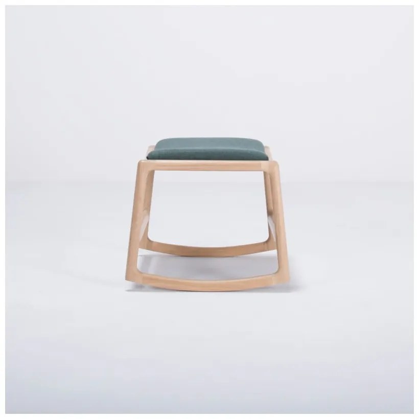 Scaun/taburet cu construcție din lemn de stejar Gazzda Dedo, verde