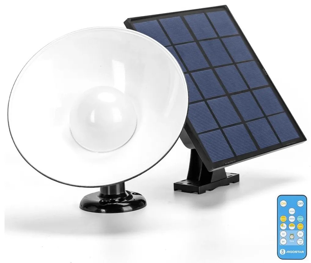 Aplică LED solară Aigostar LED/3,2V 3000K/4000K/6500K IP65 + telecomandă