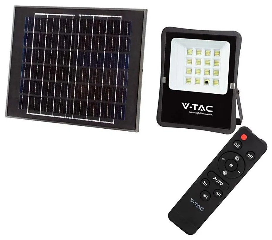 Proiector solar LED exterior 12W, 3,2V, 4000K, IP65