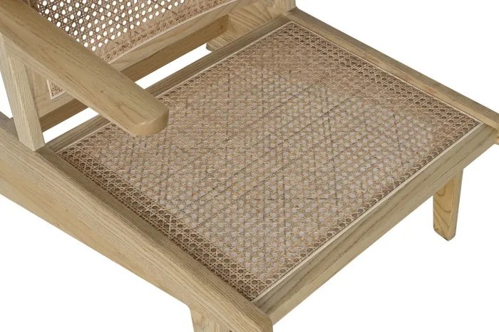Fotoliu tip scaun din lemn si rattan, "Surinami"